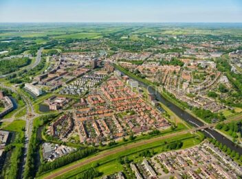 Purmerend luchtfoto van de buurt europa in de wijk weidevenne