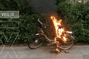 Fiets in brand